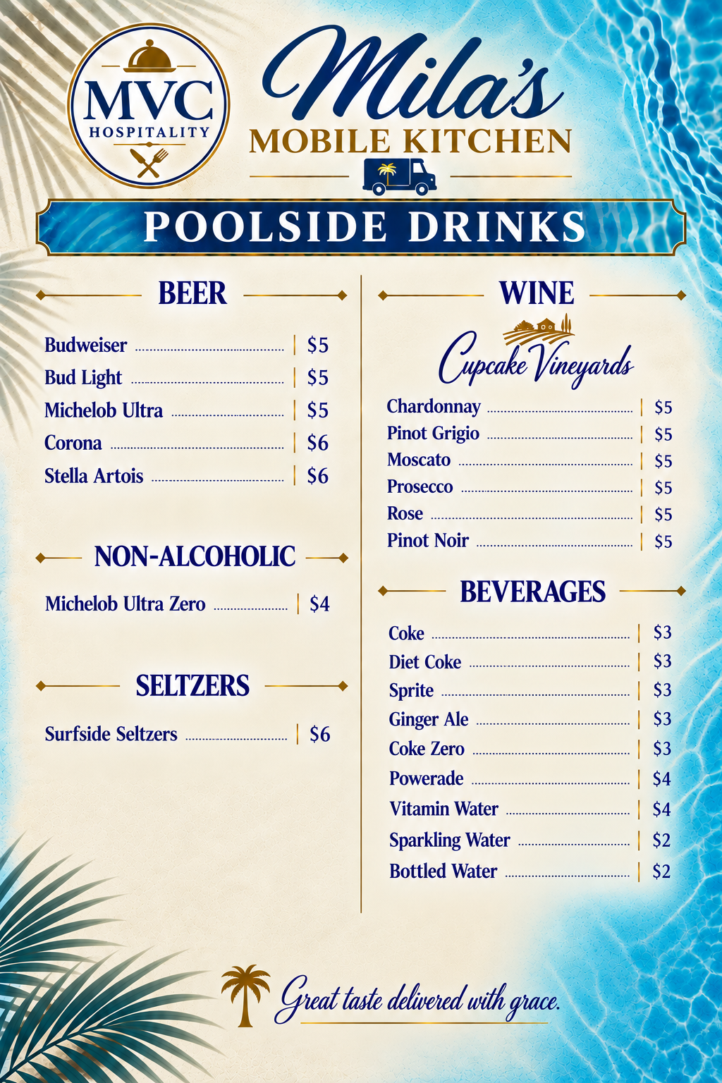 Mila's Mobile Kitchen Menu