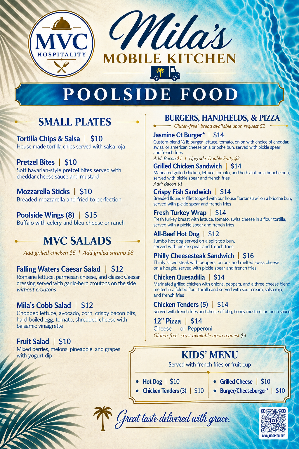 Mila's Mobile Kitchen Menu