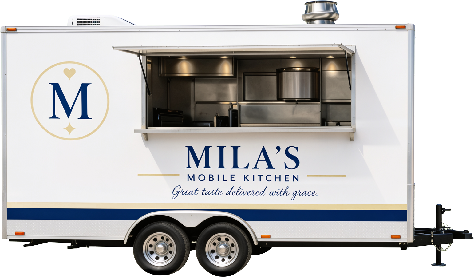 Mila's Mobile Kitchen luxury catering trailer